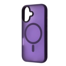 Чехол iPhone 16 WAVE Matte Insane Case with Magnetic Ring Deep Purple