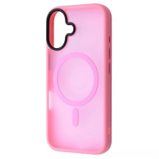 Чехол iPhone 16 WAVE Matte Insane Case with Magnetic Ring Pink