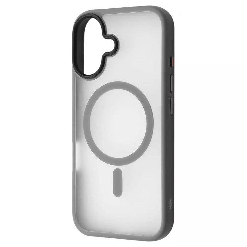 Чехол iPhone 16 WAVE Matte Insane Case with Magnetic Ring Gray