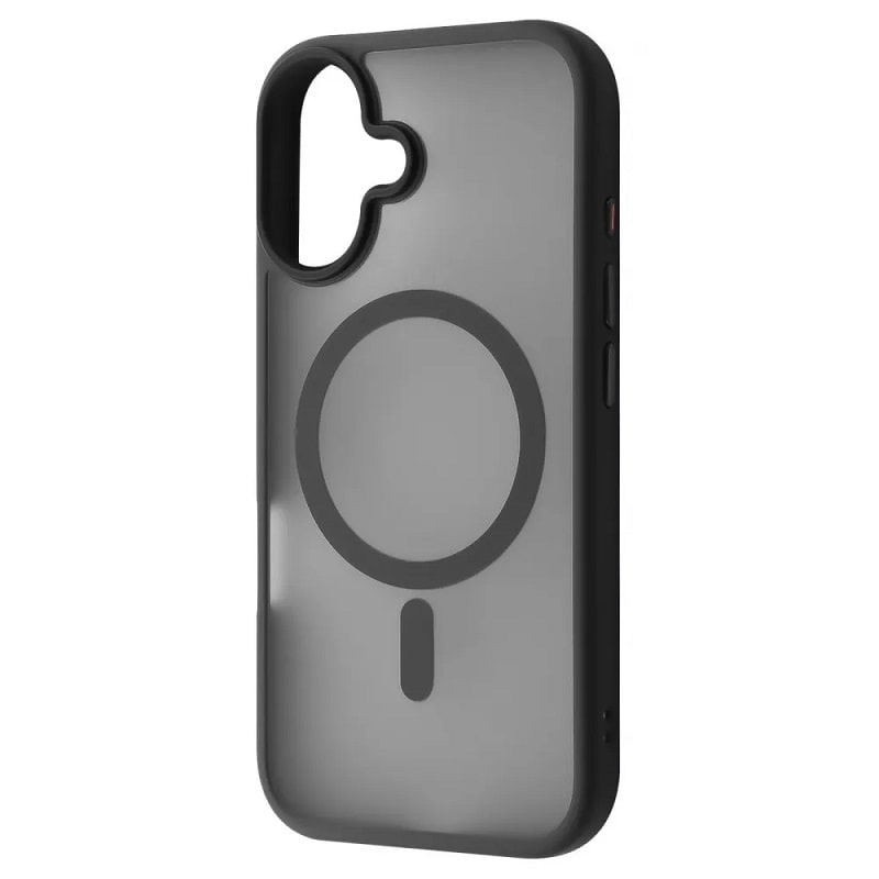 Чехол iPhone 16 WAVE Matte Insane Case with Magnetic Ring Black