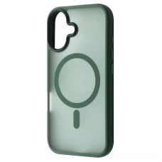 Чехол iPhone 16 WAVE Matte Insane Case with Magnetic Ring Green