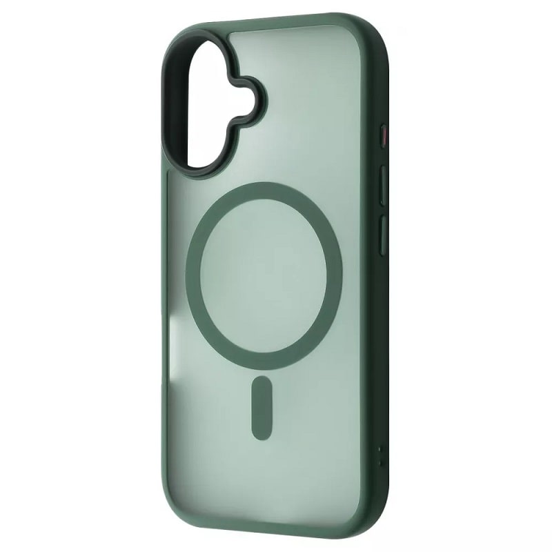 Чехол iPhone 16 WAVE Matte Insane Case with Magnetic Ring Green