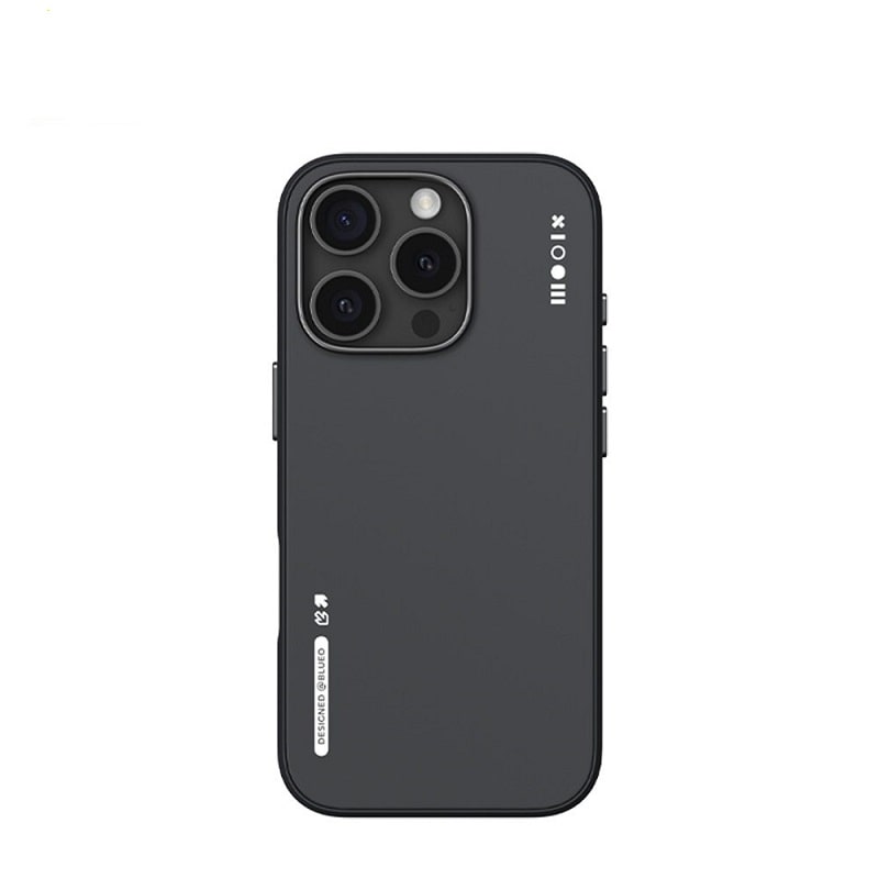 Чехол iPhone 16 Pro Max Blueo BL045 Dual-Color Liquid Silicone Magnetic Series Black