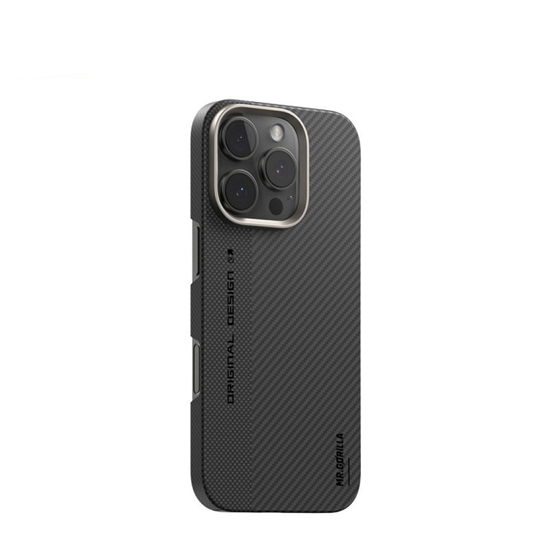 Чохол iPhone 16 Plus BL011 Blueo Bi-Texture Magnetic 600D Air Aramid Fiber Black/Gray