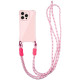Чехол iPhone 16 Pro (6.3) TPU CrossBody with straps Pink