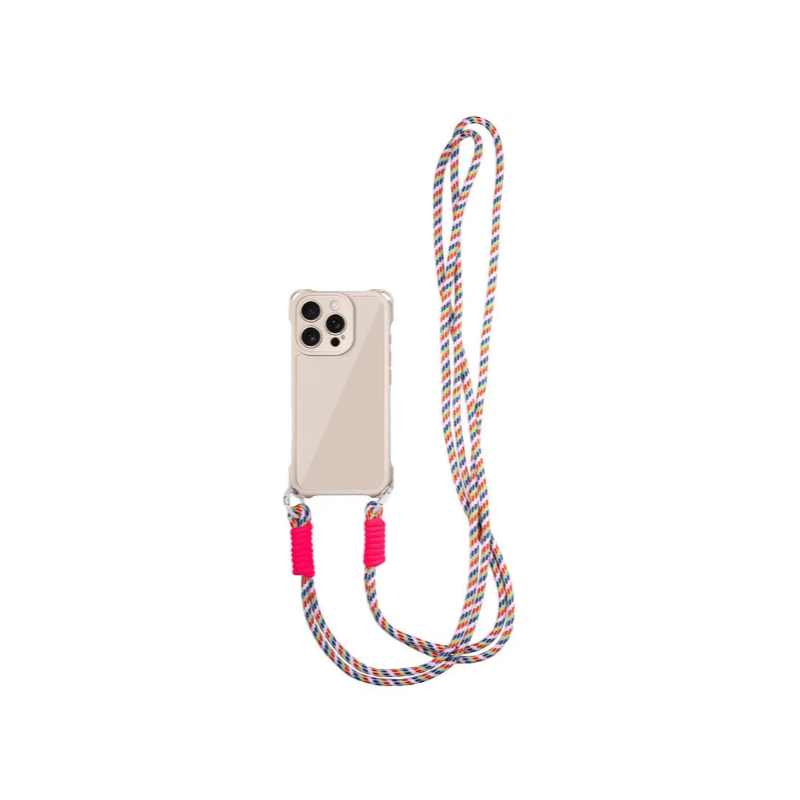Чехол iPhone 16 Plus (6.7) TPU CrossBody with straps Antique White