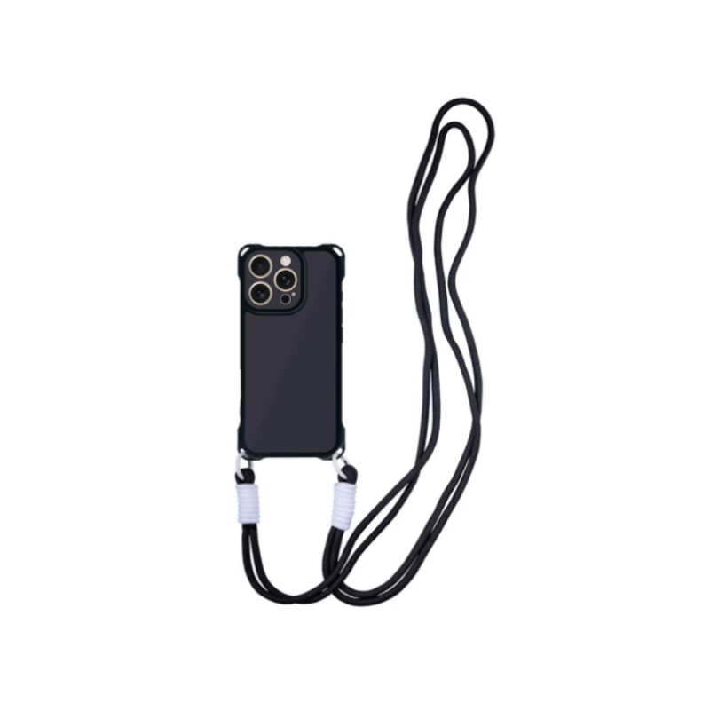 Чехол iPhone 16 Plus (6.7) TPU CrossBody with straps Black