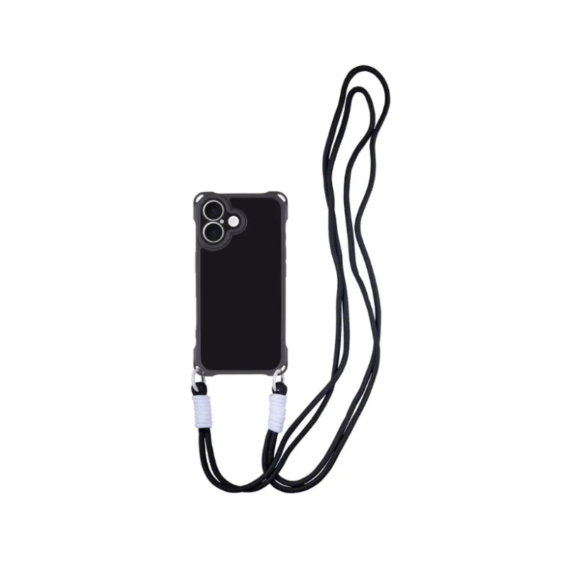 Чехол iPhone 16 (6.1) TPU CrossBody with straps Black