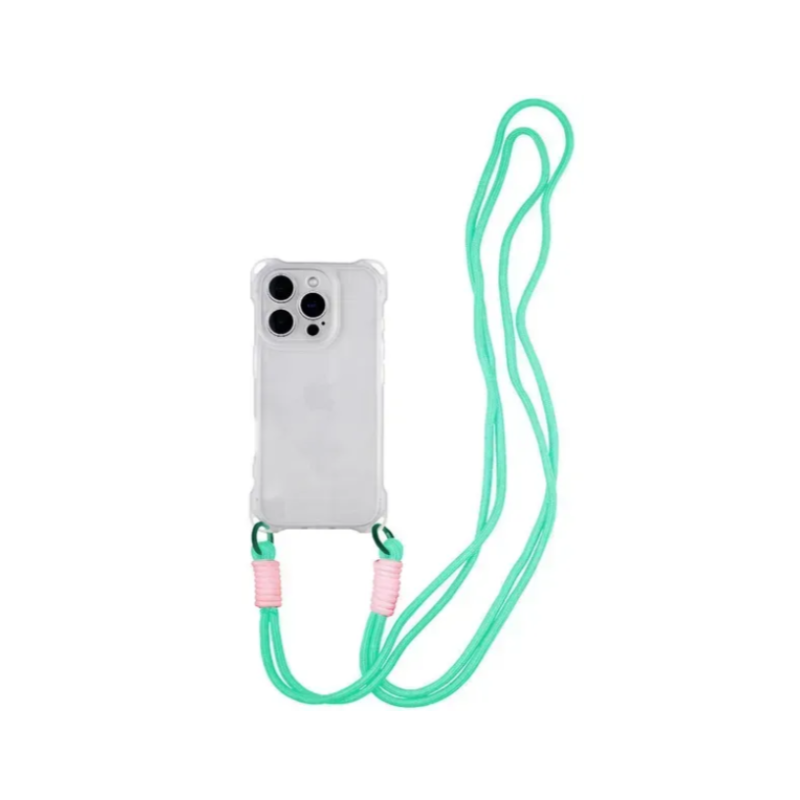 Чехол iPhone 16 (6.1) TPU CrossBody with straps Transparent