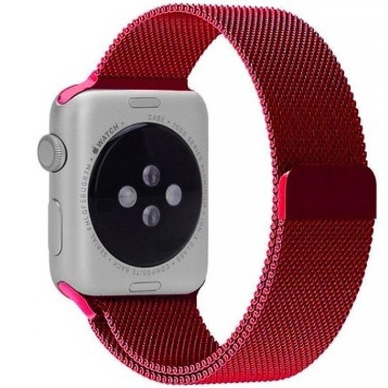 Ремешок Apple Watch 38mm Milanese Loop Metal Red