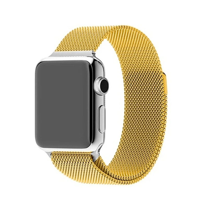 Ремешок Apple Watch 42mm Milanese Loop Metal Light Gold