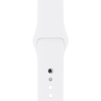 Ремешок Apple Watch 42/44/45/49mm (S) Silicone Sport Band White