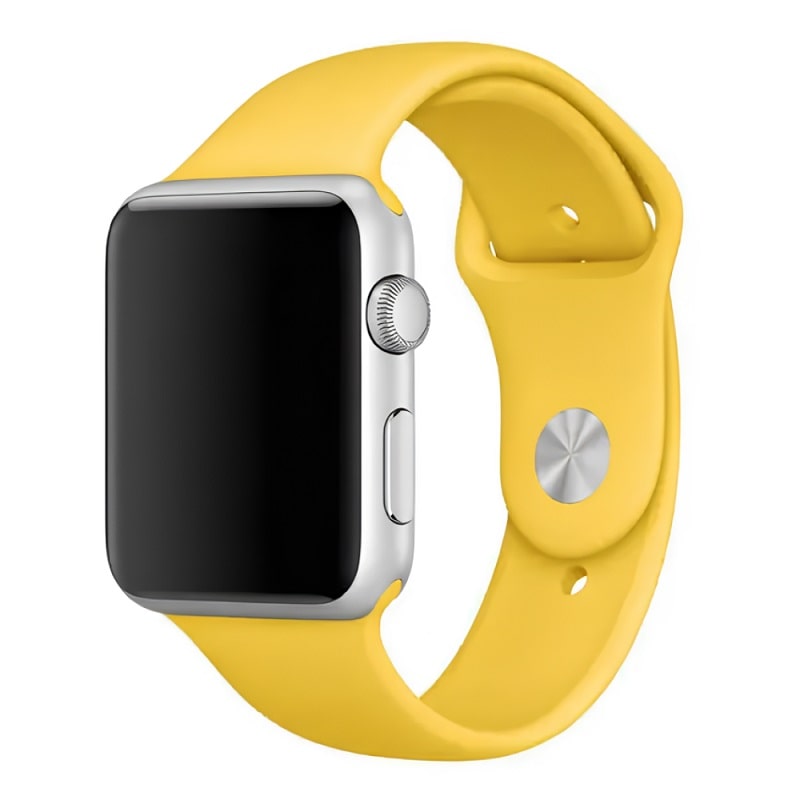 Ремешок Apple Watch 42/44/45/49mm (S) Silicone Sport Band Yellow