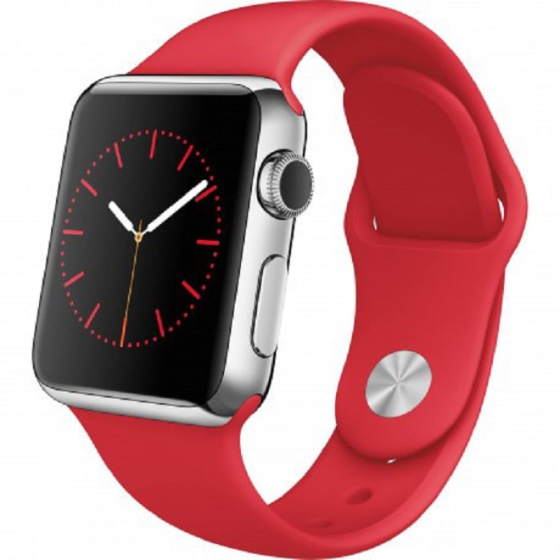 Ремешок Apple Watch 42/44/45mm (S) Silicone Sport Band Dark Red
