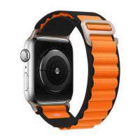 Ремінець Apple Watch 49/42mm 49mm Alpine Loop good Black Orange