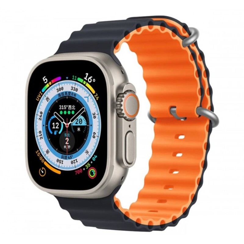 Ремешок Apple Watch 49/42mm 49mm Ocean Band Midnight Blue Orange