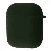 Чехол AirPods 1/2 Silicone case Full Pine Green