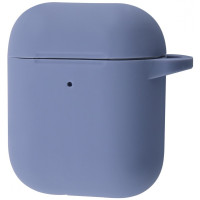Чехол AirPods 1/2 Silicone case Full Lavander Gray