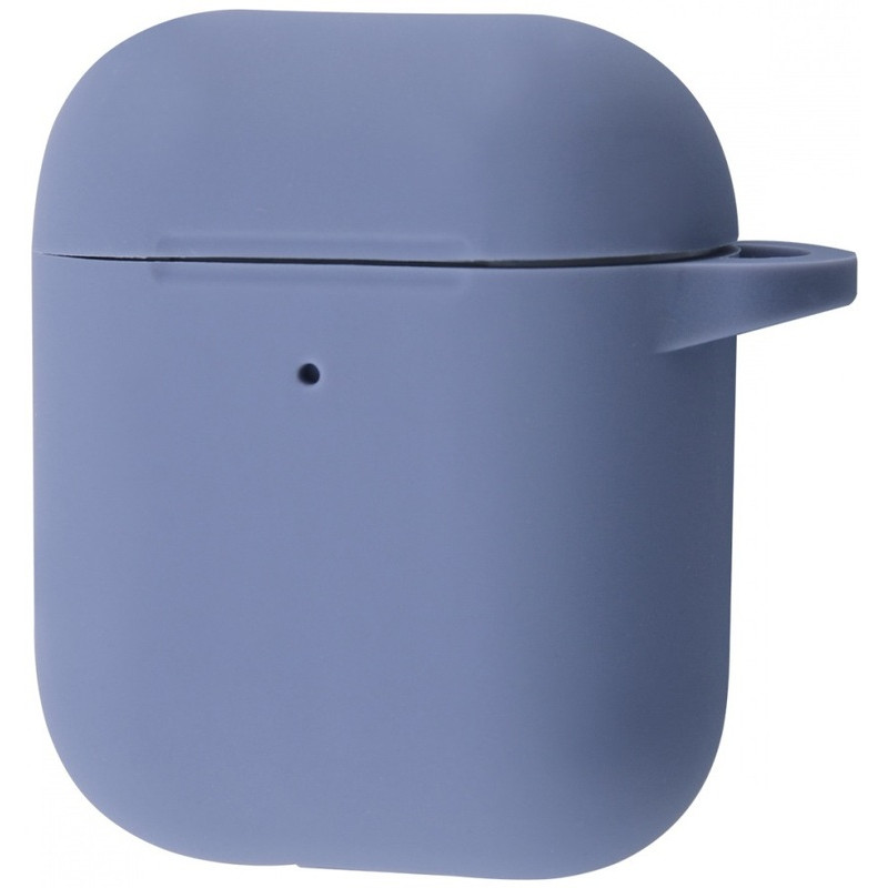 Чехол AirPods 1/2 Silicone case Full Lavander Gray