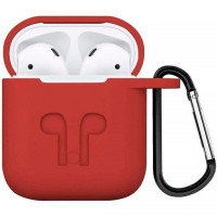 Чехол AirPods 1/2 Silicone case Full Red