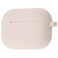 Чохол Airpods Pro silicone case з карабіном Pink Sand