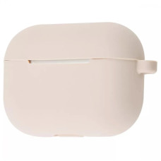 Чохол Airpods Pro silicone case з карабіном Pink Sand