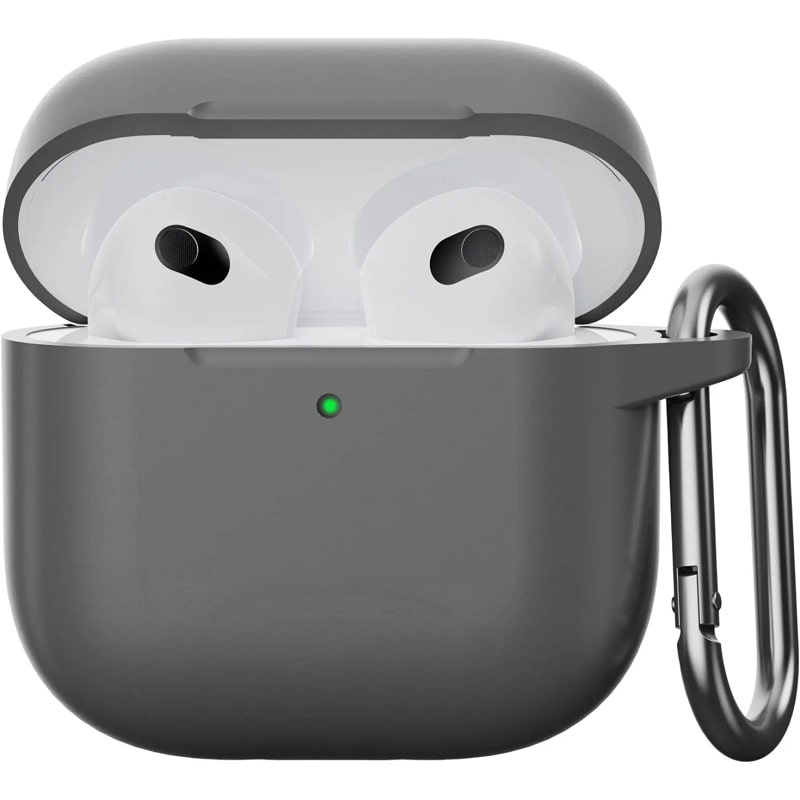 Чохол AirPods 4 Case (з карабіном), Advanced ash