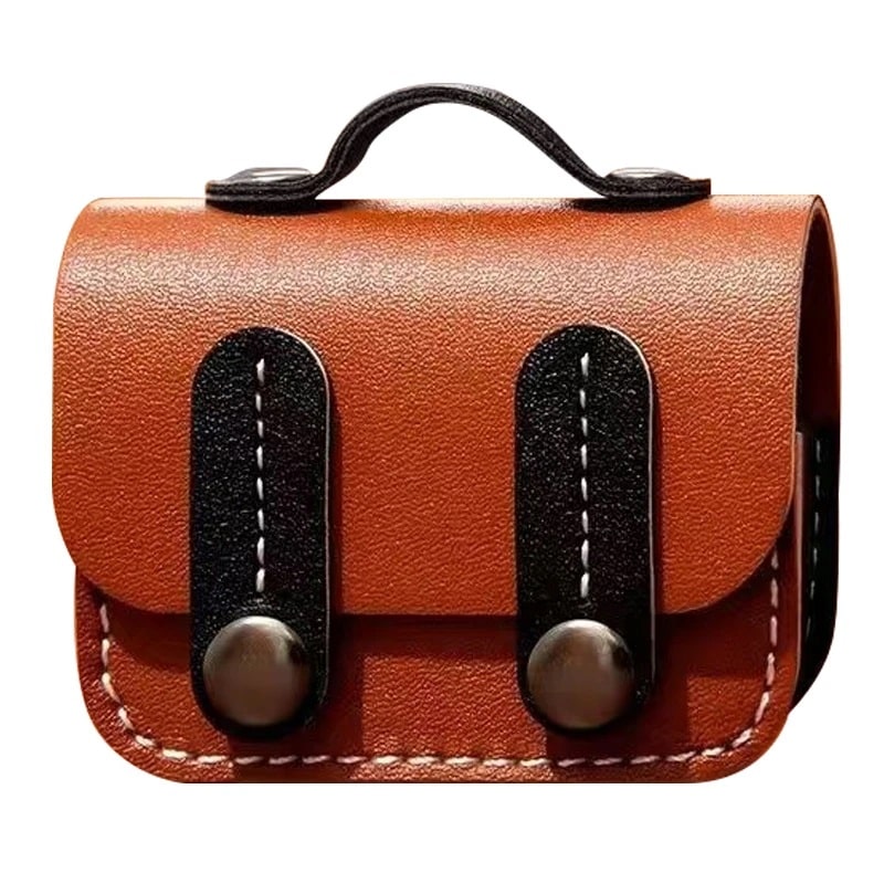 Чехол AirPods 4 Leather Case Briefcase Brown/Black