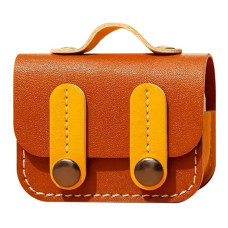 Чохол AirPods 4 Leather Case Briefcase Brown/Yellow