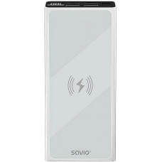 Портативна батарея УМБ SAVIO BA-04 10000mAh PD QC3.0 USB-C OUT Quick Wireless 15Вт White