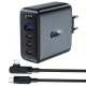 МЗП Acefast A37 3xUSB-C + USB-A + кабель USB-C to USB-C 100w Black