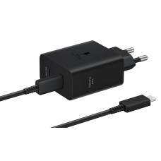 Зарядний пристрій Samsung 50W Compact Power Adapter (w C to C Cable) Black