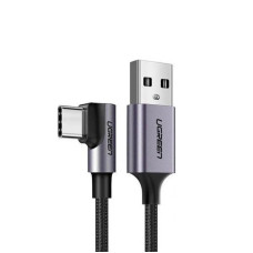 Кабель UGREEN US284 Right Angle USB-A to USB-C Cable 1m Space Gray