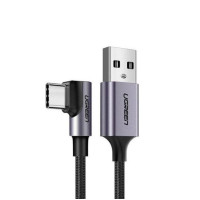 Кабель UGREEN US284 Right Angle USB-A to USB-C Cable 3m (UGR-70255) Space Gray