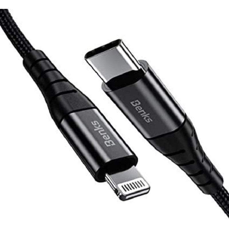 Кабель Benks D47 USB-C to Lightning 30w 1m Black
