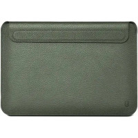 Папка конверт MacBook 16.2 WIWU Genuine Leather Laptop Sleeve Forest Green