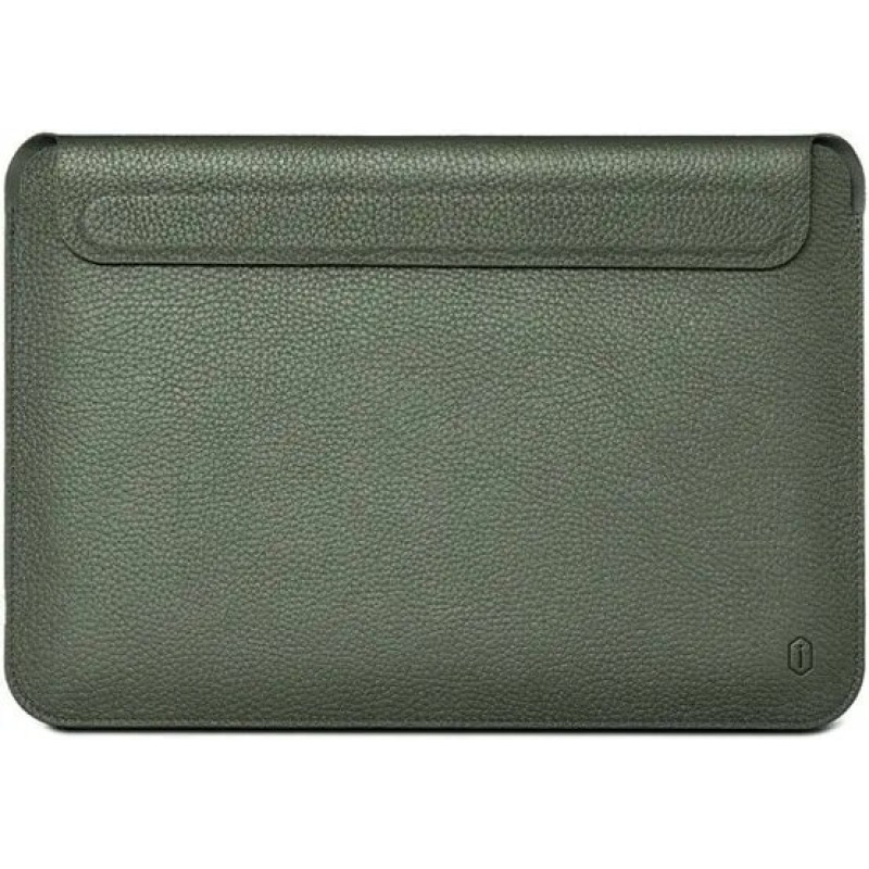 Папка конверт MacBook 16.2 WIWU Genuine Leather Laptop Sleeve Forest Green