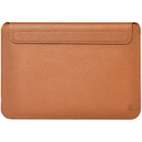 Папка конверт MacBook 16.2 WIWU Genuine Leather Laptop Sleeve Brown