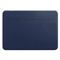Папка конверт MacBook 14.2 Wiwu Skin Pro 2 Leather Blue