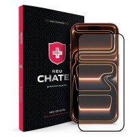 Захисне скло iPhone 16Pro Max/17 Pro Max + NEU Chatel Corning Gorilla Glass with Mesh, Front Black