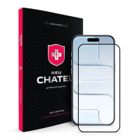 Захисне скло iPhone 17 Air + NEU Chatel Corning Gorilla Glass with Mesh, Front Black