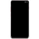 Дисплей Samsung G975 Galaxy S10+ черный, Amoled, оригинал PRC переклеено стекло, с рамкой розового цвета, Flamingo Pink