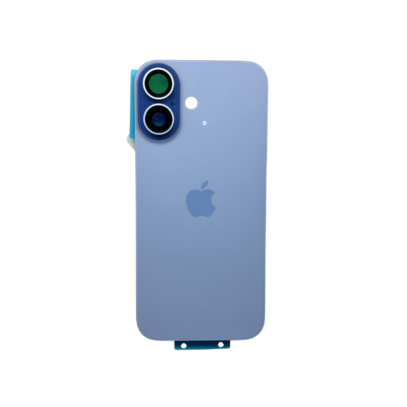 Задняя крышка iPhone 17 Mist Blue с фиксатором и стеклом камеры