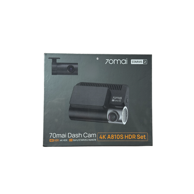 Відеореєстратор 70mai Dash Cam 4K (A810S-2 Set) з камерою заднього виду