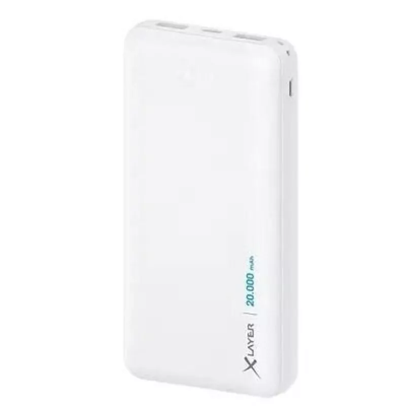 Портативная батарея Xlayer 10000mAh Wireless зарядка 5W, 2x USB 2.0А , MicroUSB/Lightning, White