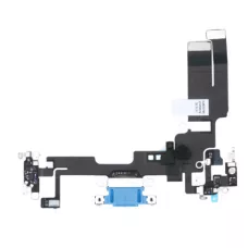 Нижний шлейф iPhone 14 и порт зарядки с микрофоном Blue