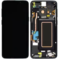 Дисплей Samsung G960 Black S9 (GH97-21696A) сервисный оригинал в сборе с рамкой