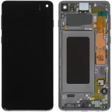 Дисплей Samsung G973 Black S10 (GH82-18850A) сервисный оригинал в сборе с рамкой