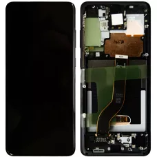 Дисплей Samsung G985 Black S20+ (GH82-22134A) сервисный оригинал в сборе с рамкой