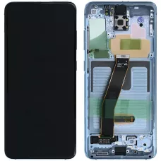Дисплей Samsung G985 Blue S20+ (GH82-22134D) сервисный оригинал в сборе с рамкой